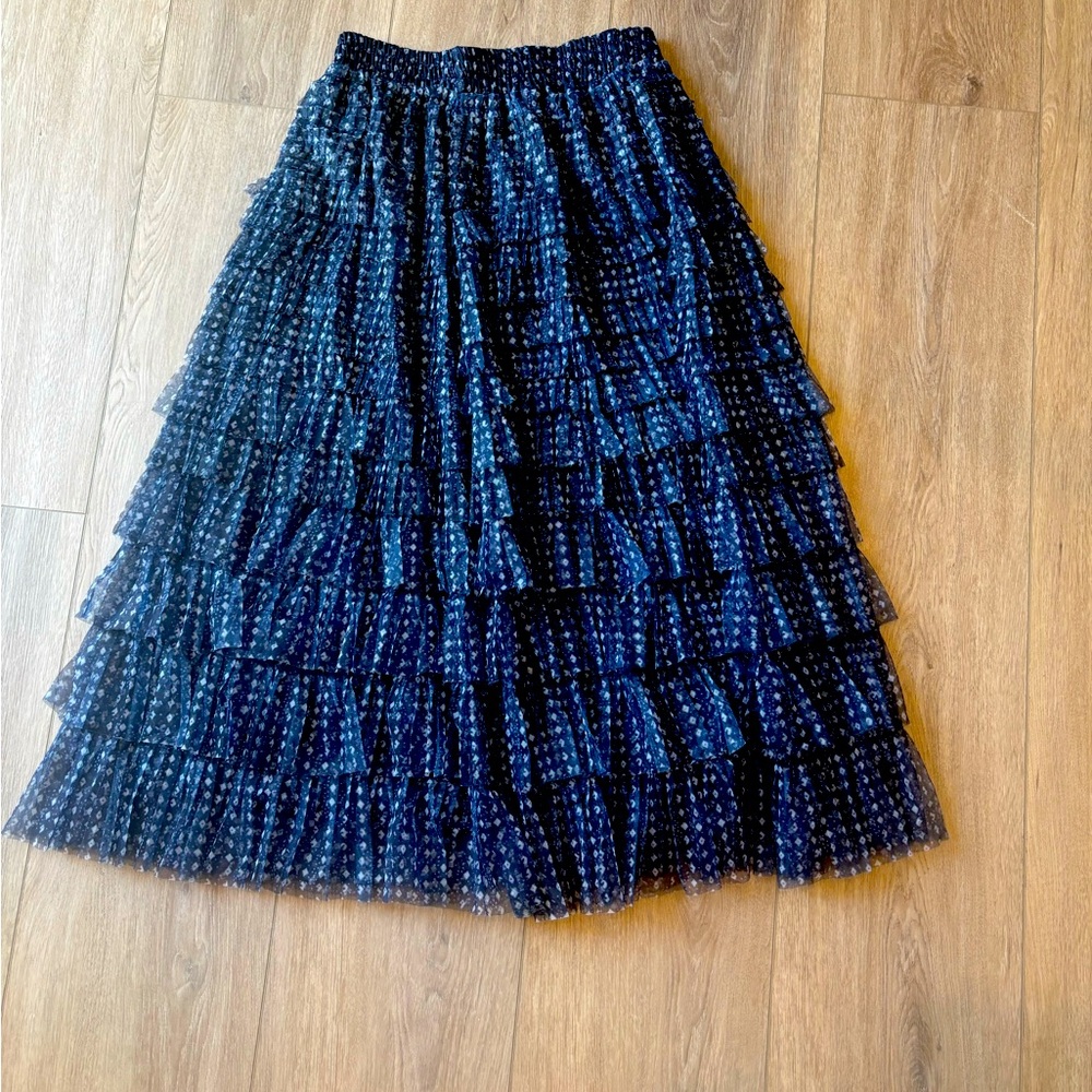 Navy blue maxi skirt